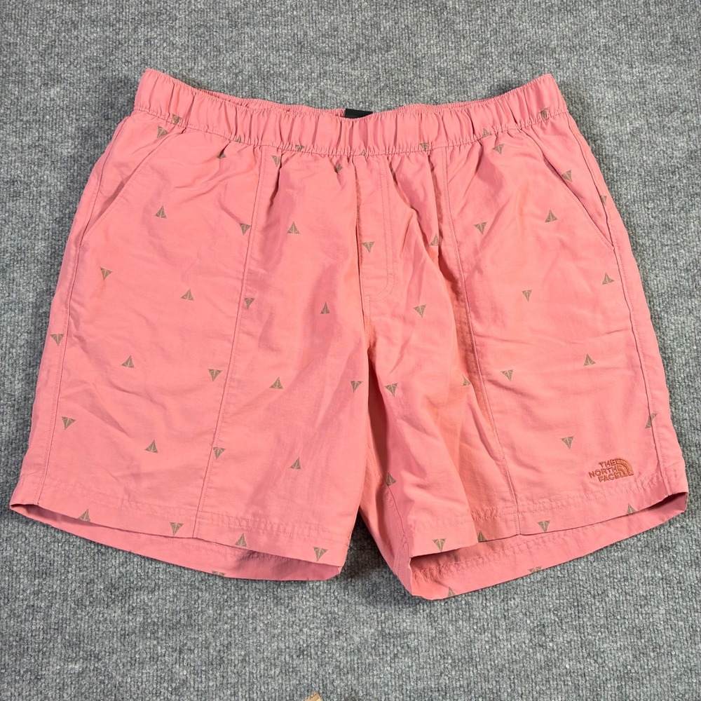 The North Face Class V Water Shorts Mens XL Pink Embroidered Excellent